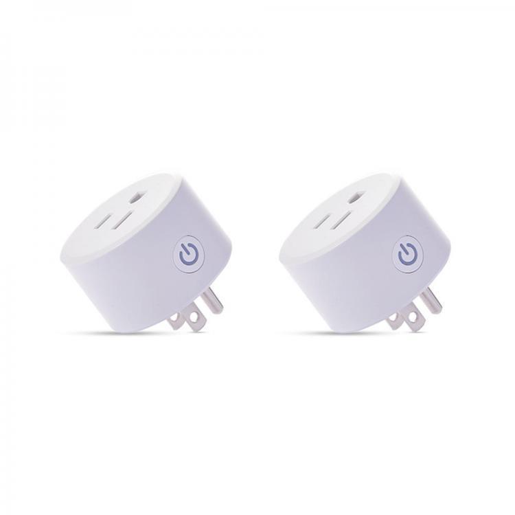 shopping גאדג׳טים 2pcs DoHome Mini US Smart WIFI Socket Timer Plug Works with HomeKit Technology (iOS12 or +) Alexa Google Assistant, No Hub Require