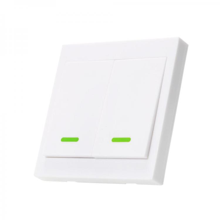 shopping גאדג׳טים 3pcs 2CH Wireless Remote Transmitter Sticky RF TX Smart For Home Living Room Bedroom 433MHZ 86 Wall Panel Works With SONOFF RF/RFR