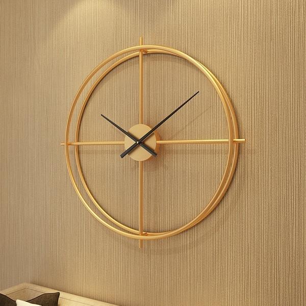shopping גאדג׳טים 50cm Large Modern Hollow Double Ring Wall Clock Home Bedroom Bar Hotel Decor