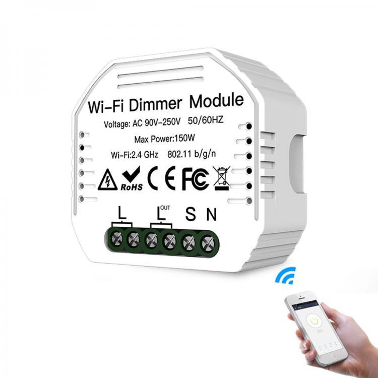 shopping גאדג׳טים MoesHouse MS-1045 AC90-240V DIY Smart WiFi Light LED Dimmer Switch Smart Life/Tuya APP Remote Control 1/2 Way Switch Works with Al