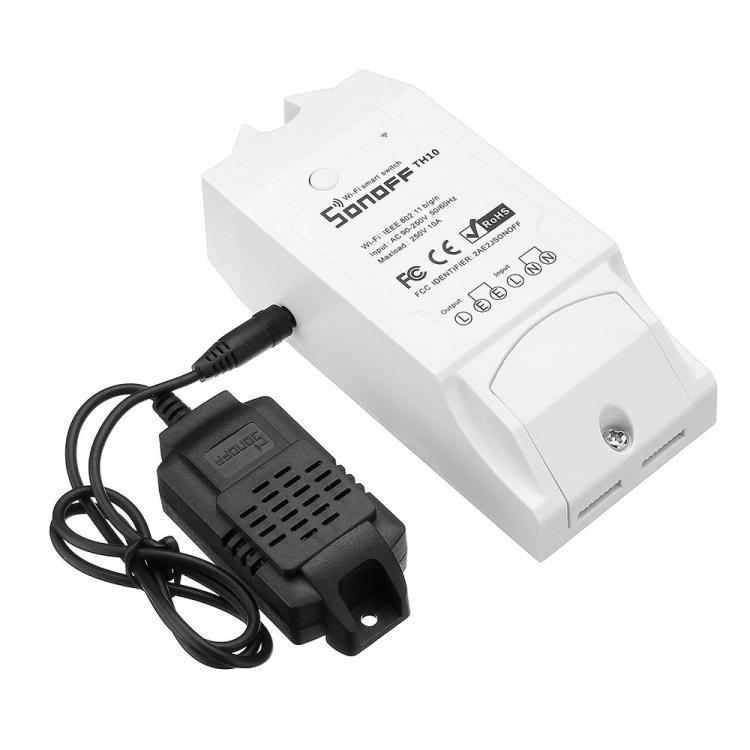 shopping גאדג׳טים SONOFF&reg; TH10 DIY 10A 2200W Smart Home WIFI Wireless Temperature Humidity Thermostat Module APP Remote Control Switch Socke