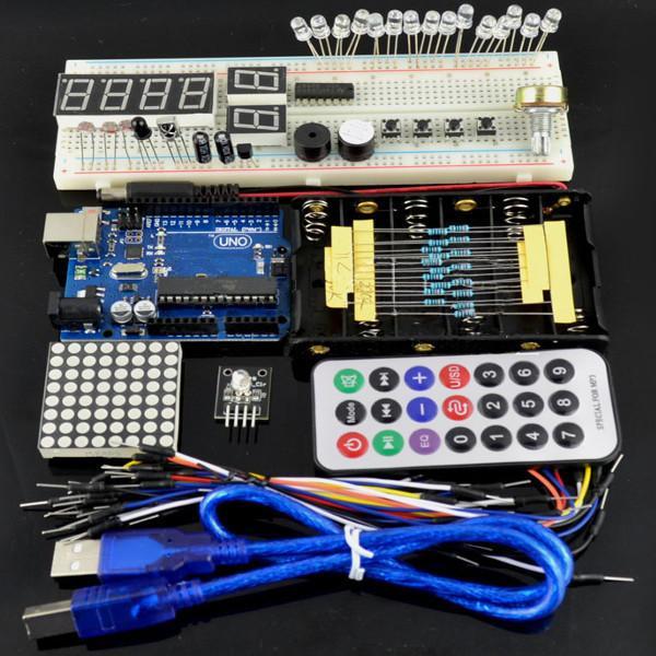 shopping אלקטרוניקה וערכות עשה זאת בעצמך Geekcreit Basic Learning Starter Kits with  UNO R3 Geekcreit for Arduino - products that work with official Arduino boards
