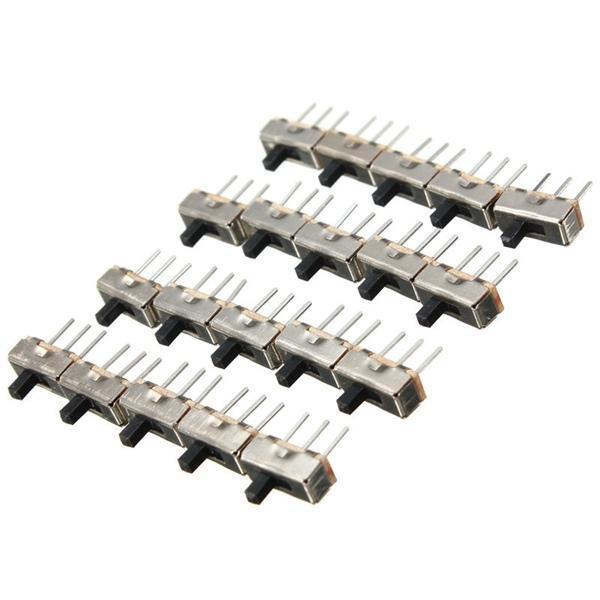 shopping אלקטרוניקה וערכות עשה זאת בעצמך 20pcs SS12D00G3 2 Position SPDT 1P2T 3 Pin PCB Panel Mini Vertical Slide Switch