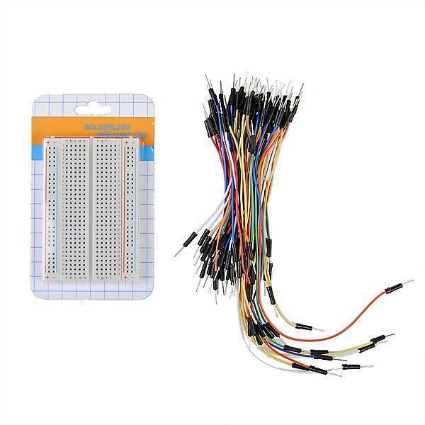 shopping אלקטרוניקה וערכות עשה זאת בעצמך Prototype Board 400 Hole Breadboard + 65pcs Breadboard Jump Cable