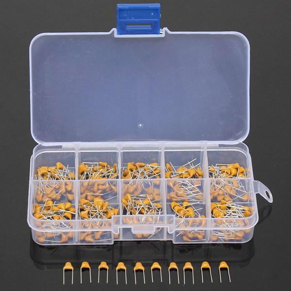 shopping אלקטרוניקה וערכות עשה זאת בעצמך Geekcreit&reg; 300pcs 10 Values 50V 10pF To 100nF Multilayer Ceramic Capacitor Assortment Kit 30pcs Each Value
