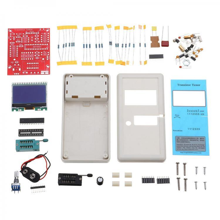 shopping אלקטרוניקה וערכות עשה זאת בעצמך Original Hiland DIY M12864 Graphics Version Transistor Tester Kit LCR ESR PWM