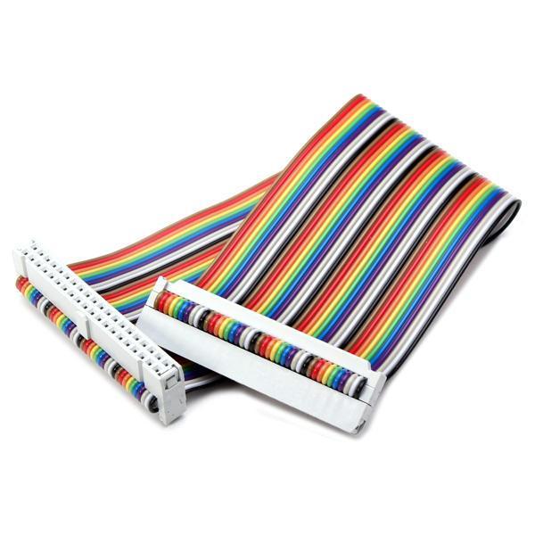 shopping אלקטרוניקה וערכות עשה זאת בעצמך GPIO 40P Rainbow Ribbon Cable For Raspberry Pi 2 Model B &amp; B+