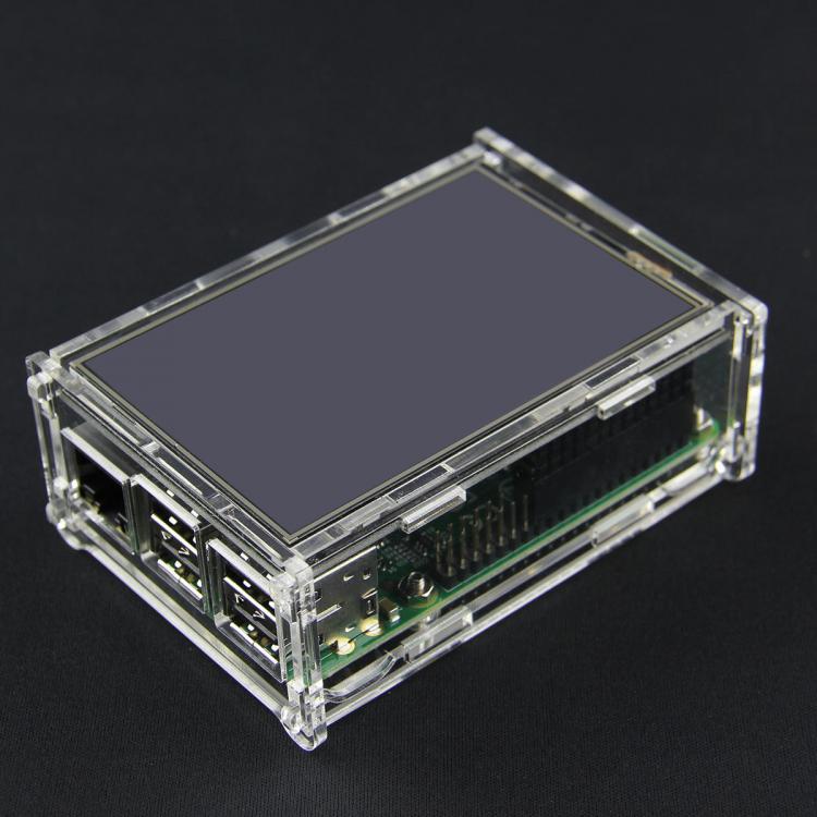 shopping אלקטרוניקה וערכות עשה זאת בעצמך DIY Transparent Acrylic Case For 3.5 Inch TFT Screen Raspberry Pi B+