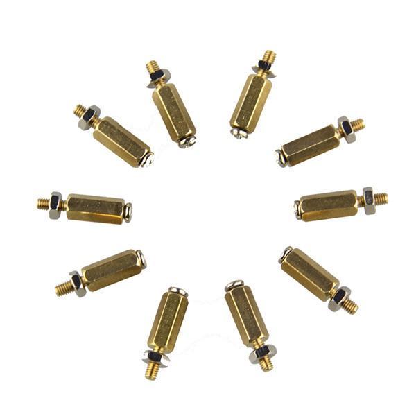 shopping אלקטרוניקה וערכות עשה זאת בעצמך DIY 11MM Hex Brass Cylinder + Screw + Nut Kits For Raspberry Pi
