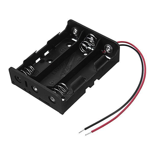shopping אלקטרוניקה וערכות עשה זאת בעצמך New Version DC 11.1V 3 Slot 3 Series 18650 Battery Holder High Quality Battery Box Battery Case With 2 Leads And Spring CE RoHS Ce
