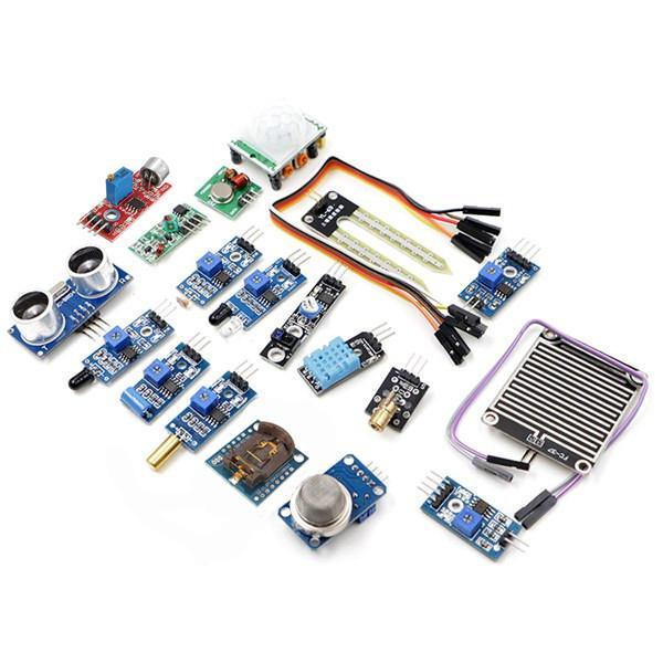 shopping אלקטרוניקה וערכות עשה זאת בעצמך Geekcreit&reg; 16 In 1 Sensor Module Kit Laser Ultrasonic Obstacle Avoidance For Raspberry Pi 2 Pi2 Pi3 Plastic Bag Package