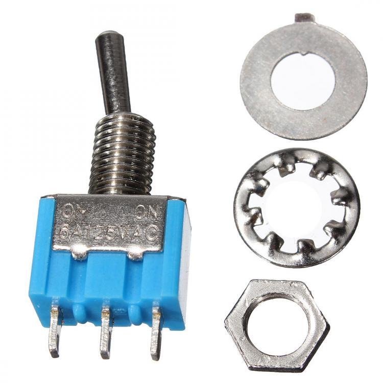 shopping אלקטרוניקה וערכות עשה זאת בעצמך 3 Pins Toggle Switch AC 125V 6A 2 Position SPDT