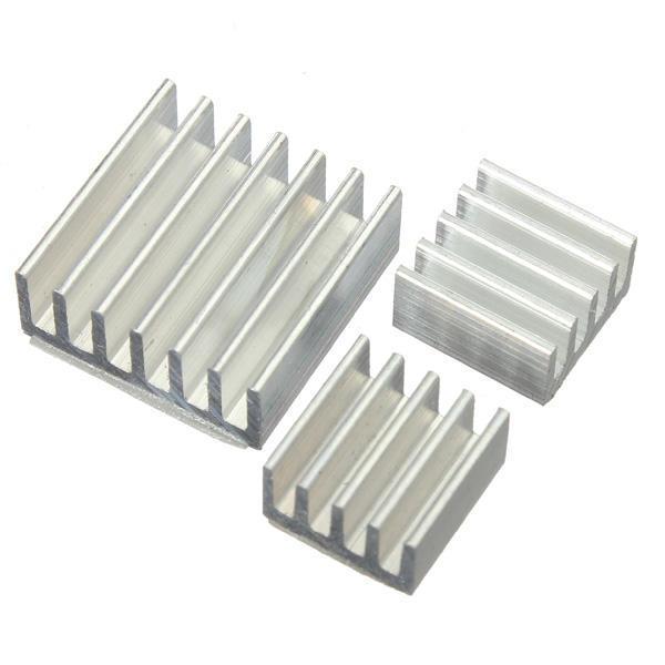 shopping אלקטרוניקה וערכות עשה זאת בעצמך 15pcs Adhesive Aluminum Heat Sink Cooler Kit For Cooling Raspberry Pi