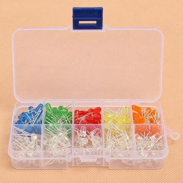 shopping אלקטרוניקה וערכות עשה זאת בעצמך 200pcs 5MM LED Diode Kit Mixed Color Red Green Yellow Blue Orange