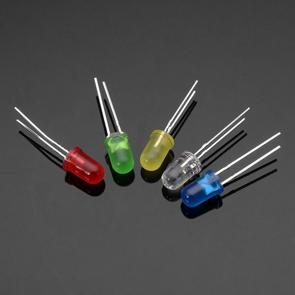 shopping אלקטרוניקה וערכות עשה זאת בעצמך 100pcs 20mA F5 5MM 5 Colors Ultra Bright LED Diode For DIY Projects