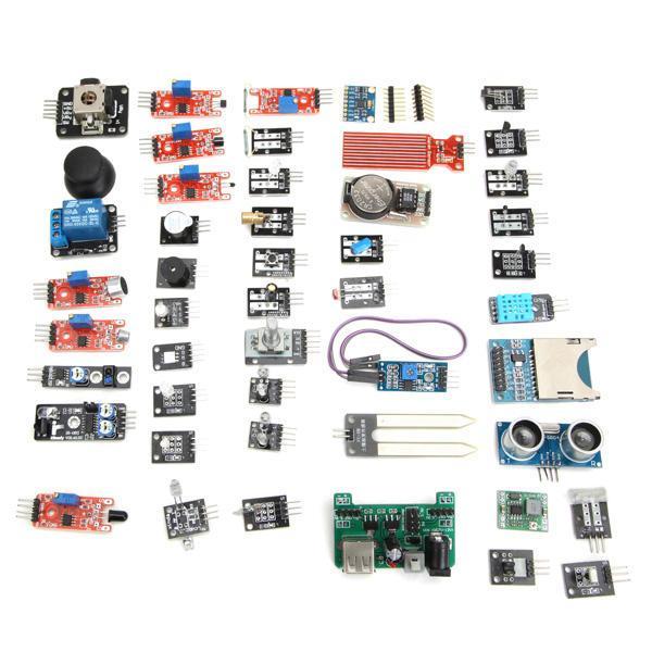 shopping אלקטרוניקה וערכות עשה זאת בעצמך Geekcreit 45 In 1 Sensor Module Board Starter Kits Carton Box Package Geekcreit for Arduino - products that work with official Ard