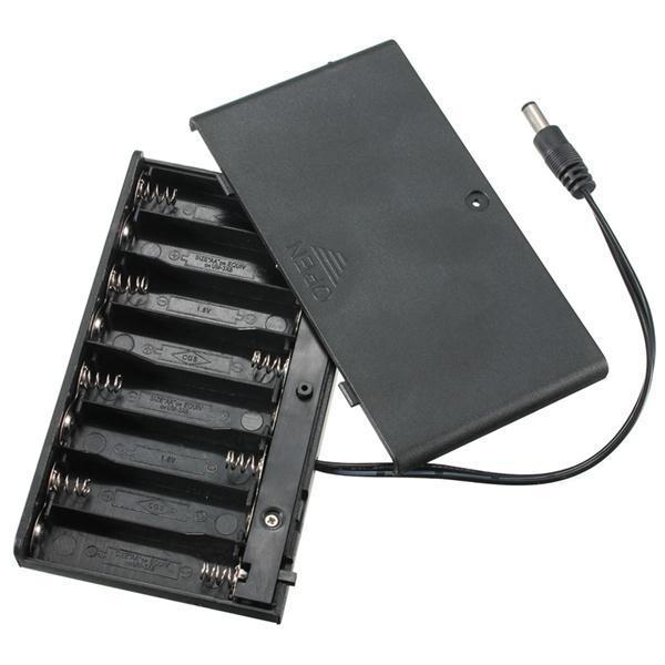 shopping אלקטרוניקה וערכות עשה זאת בעצמך DIY 12V 8 x AA Battery Holder Box Case With Leads Switch