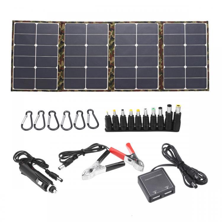 shopping אלקטרוניקה וערכות עשה זאת בעצמך 120W 18V Dual USB Sunpower Foldable Solar Panel Battery Charger Kits For Laptop Phone RV Boat Camping