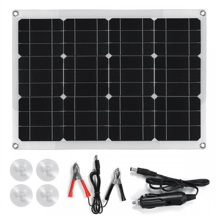 shopping אלקטרוניקה וערכות עשה זאת בעצמך 40W 18V/5V Output Mono Solar Panel Dual USB Port Monocrystalline Flexible Solar Charger For Car RV Boat Battery Charger