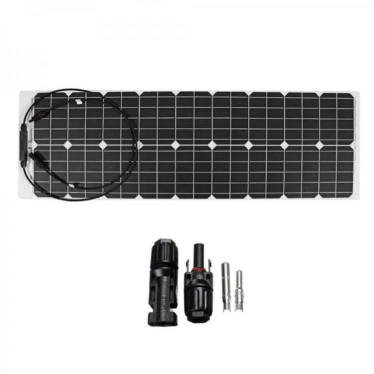 shopping אלקטרוניקה וערכות עשה זאת בעצמך 50W 18V Solar Power Panel Monocrystalline Silicon Semi-flexible Home Electricity
