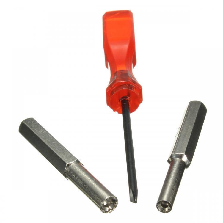 shopping משחקי וידאו וציוד 3.8mm+4.5mm+Triwing Security Screwdriver Bit Set for NES SNES N64 Game Boy Wii