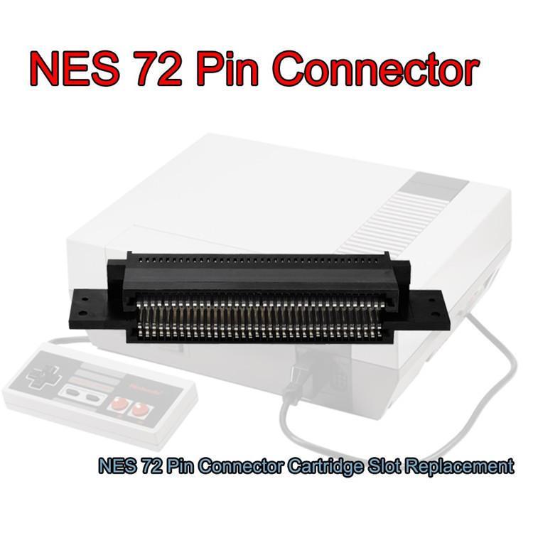 shopping משחקי וידאו וציוד 72 Pin Replacement Connector Cartridge Slot for 8 Bit Nintendo NES Entertainment System