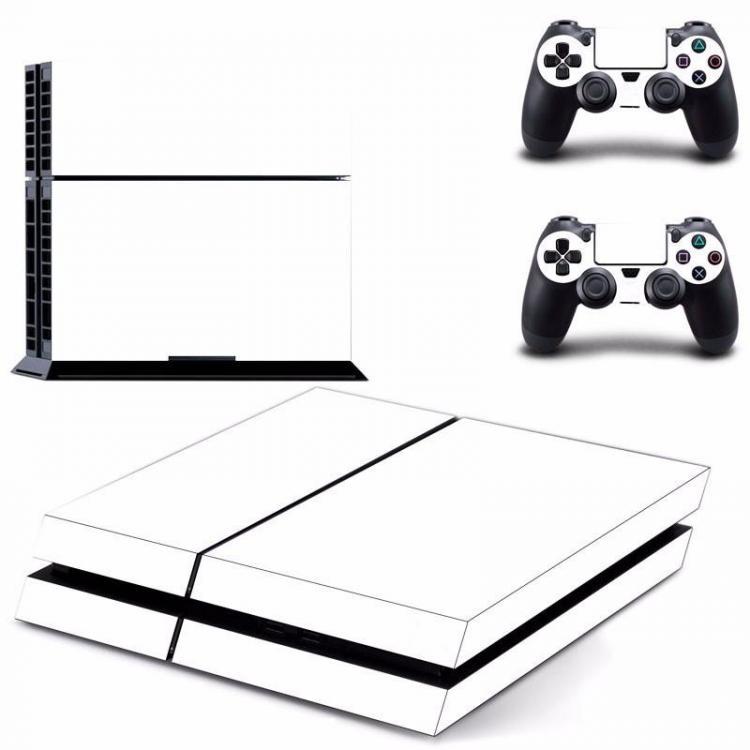 shopping משחקי וידאו וציוד White Skin Sticker for PS4 Play Station 4 Console 2 Controller Protector Skin