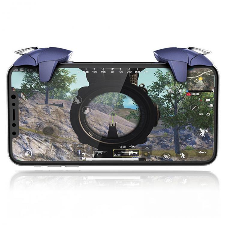 shopping משחקי וידאו וציוד Blue Shark Game Joystick Shooter Button Fire Trigger for PUBG for Rules of Survival for IOS Android Mobile Phone Controller