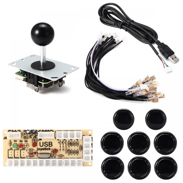 shopping משחקי וידאו וציוד Joystick Push Button Game Controller DIY Kit for Arcade Fighting Video Game PC