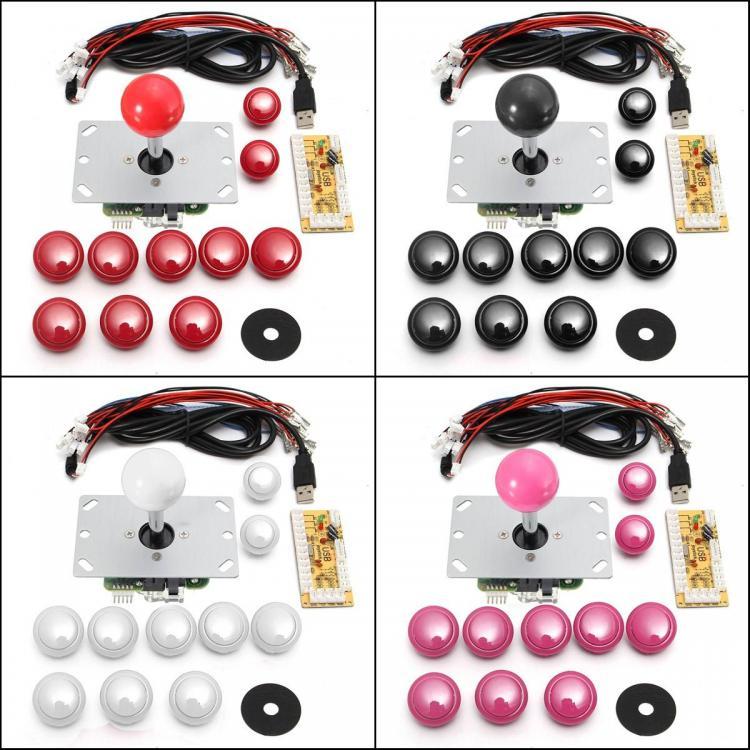 shopping משחקי וידאו וציוד Game DIY Arcade Set Kits Replacement Parts USB Encoder to PC Joystick and Buttons