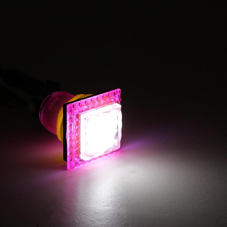 shopping משחקי וידאו וציוד 32x32mm Diamond LED Light Push Button for Arcade Game Console Controller DIY Replacement