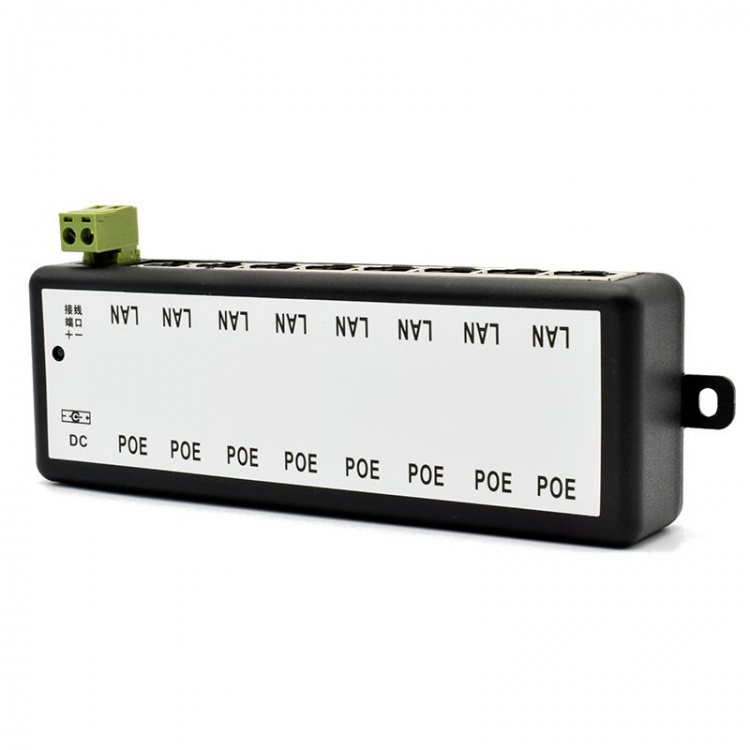 shopping אבטחה והגנה 8 Channel CCTV  POE Synthesizer Combiner POE Power Supply Module for Surveillance IP Cameras