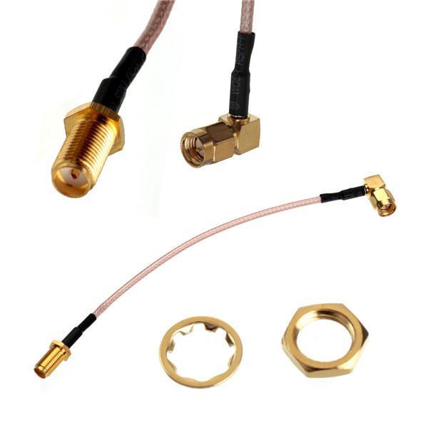 shopping אבטחה והגנה 15cm SMA Female Bulkhead To SMA Male RA Plug Right Angle Pigtail Cable RG316