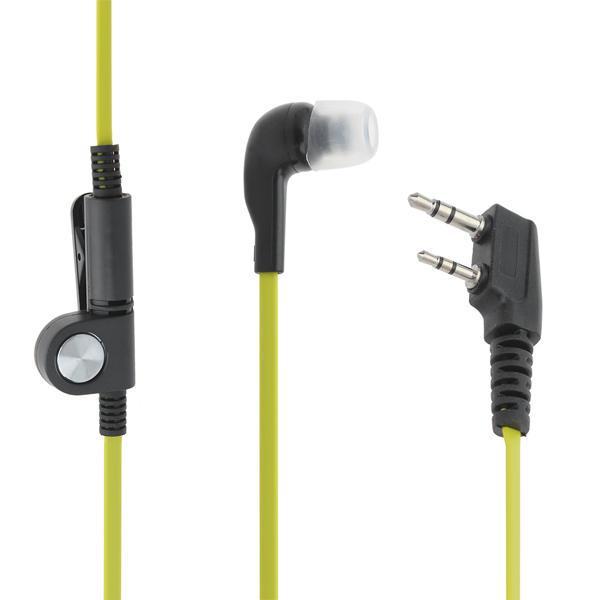 shopping אבטחה והגנה 2.5mm In-Ear Earphones for K-Connector Walkie Talkie Green + Black