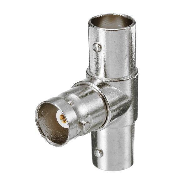 shopping אבטחה והגנה BNC T Adapter Splitter Connector Coupler Male to 3 Female Jack Plug for CCTV Camera