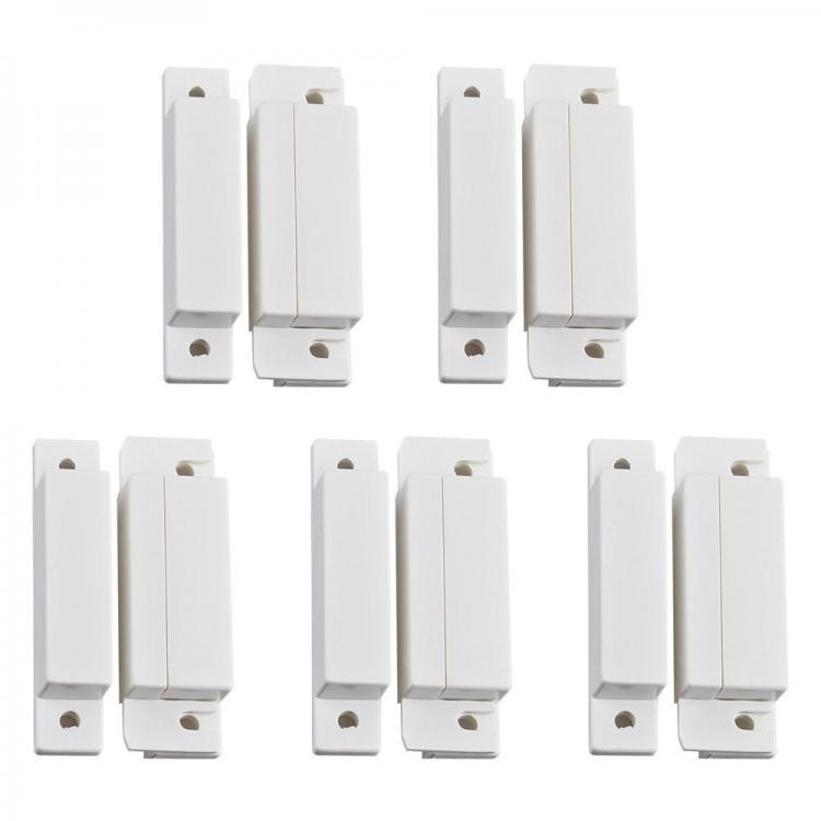 shopping אבטחה והגנה 5Pcs/Lot Wired Door Window Magnetic Sensor Switch for PTSN GSM Wired Alarm System Door Detector