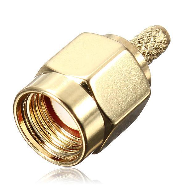 shopping אבטחה והגנה Brass RP-SMA Male Plug Center Window Crimp Cable RF Adapter Connector