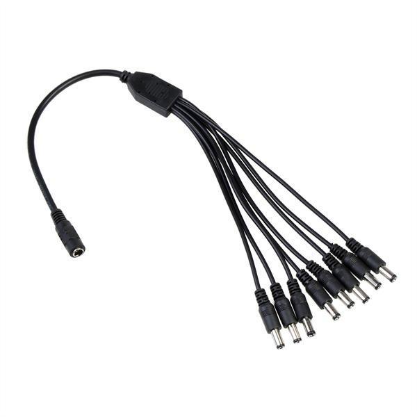 shopping אבטחה והגנה 8 Way Power Supply Splitter Cable With For Security CCTV Camera
