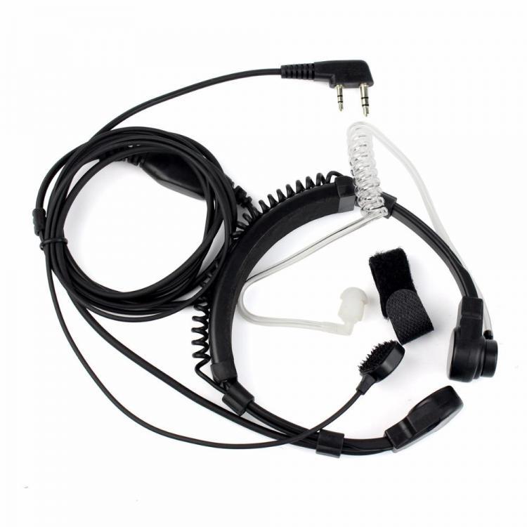 shopping אבטחה והגנה Retevis 2 Pin Throat Walkie Talkie Accessories Headset For Baofeng UV 5R Retevis H777 RT5R For Kenwood For TYT Two Way Radio C9026