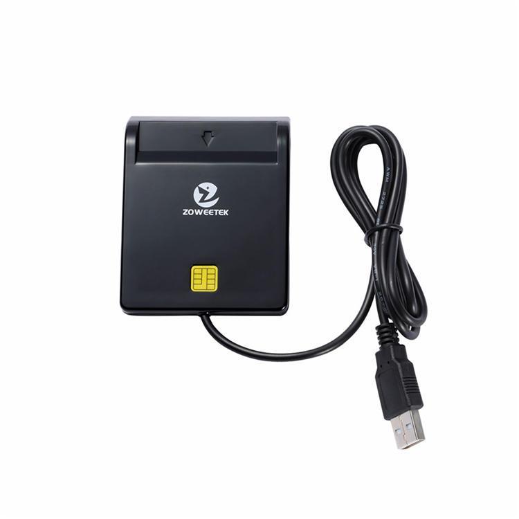 shopping אבטחה והגנה Zoweetek EMV USB Smart Card Reader CAC Common Access Card Reader ISO 7816 for SIM/ATM/IC/ID Card