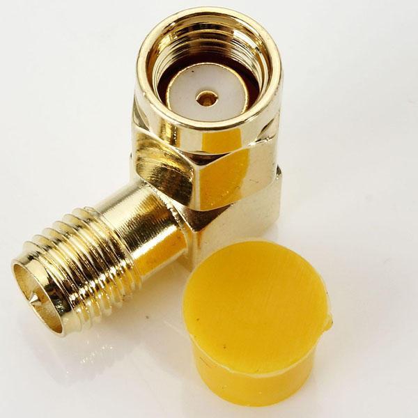 shopping אבטחה והגנה RP-SMA Male to Female Right Angle RF Connector Adapter