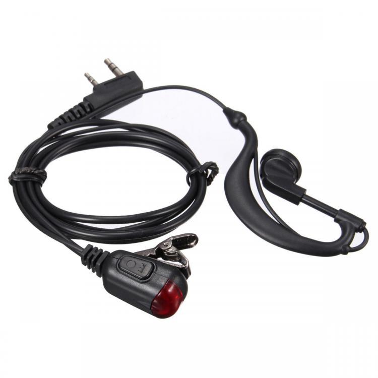 shopping אבטחה והגנה 2 Pin PTT Headset Mic Earpiece Earphone for Walkie Talkies