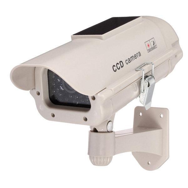 shopping אבטחה והגנה 2300 Solar Power Dummy Decoy Fake Security Simulation Camera Surveillance Blinking LED