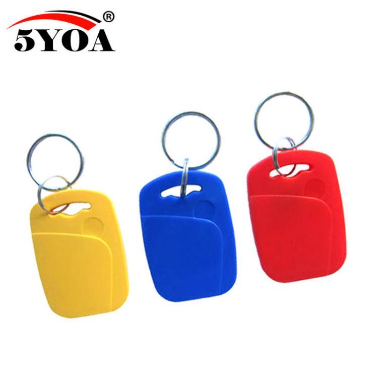 shopping אבטחה והגנה IC+ID UID Rewritable 13.56MHz+125khz 2 in 1 Changeable Writable Composite Key Tags Card Keyfob Dual Chip Frequency RFID T5577 EM43