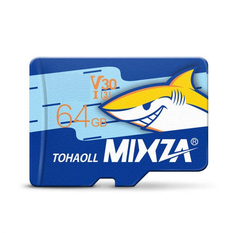 shopping צילום ומצלמות MIXZA Shark Edition Memory Card 64GB TF Card U3 Class10 For Smartphone Camera MP3