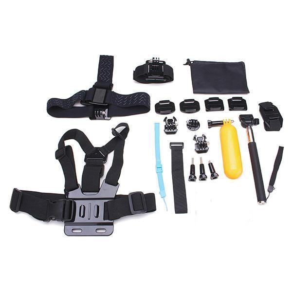 shopping צילום ומצלמות 23 In 1 Selfie Stick Mount Wrist Chest Strap Kit For Gopro Hero 3 4 3 Plus SJCAM EKEN SJ4000 Sports Camera
