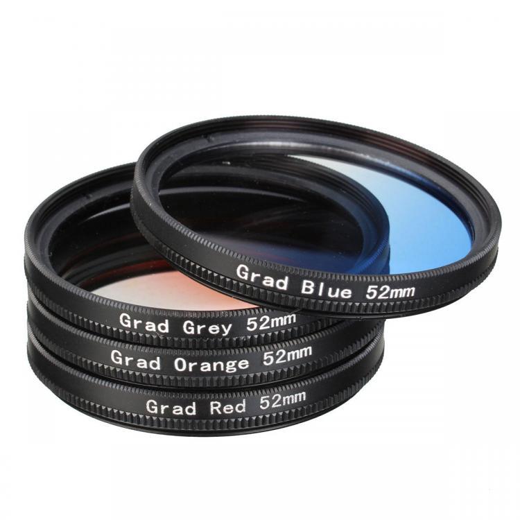 shopping צילום ומצלמות 4 Pieces 52mm Graduated Color Lens Filter for DSLR Camera