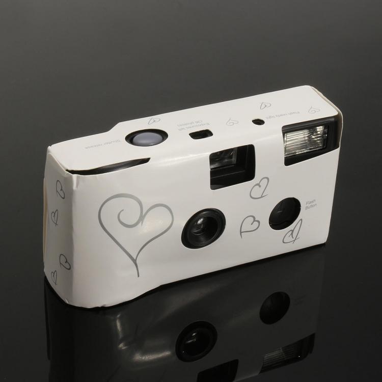 shopping צילום ומצלמות Hearts Disposable Camera with Flash 36exp for Bridal Wedding Party