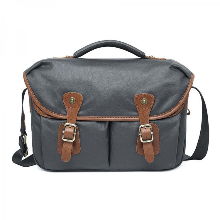 shopping צילום ומצלמות 14.17 Inch Vintage Canvas Camera Messenger Bag Leather DSLR SLR Shoulder Bag Waterproof