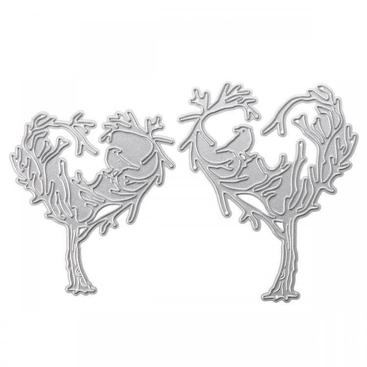 shopping צילום ומצלמות Heart-shaped Tree Pattern Scrapbooking DIY Album Card Paper Diary Craft Maker Metal Cutting Dies